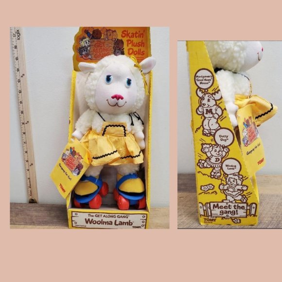 TOMY Other - NIB Vintage The Get Along Gang Skating Woolma Lamb Plush 1984  Toy